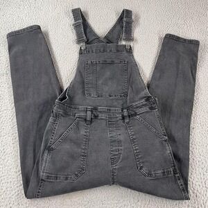 Gap Jean Overalls Bibs Denim Black Womens Size Small Black Pockets Bibs